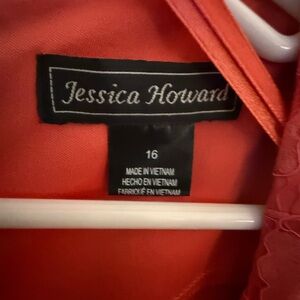 Jessica Howard Vibrant Coral Attire